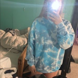 Custom tie dyed long sleeve crewnecks